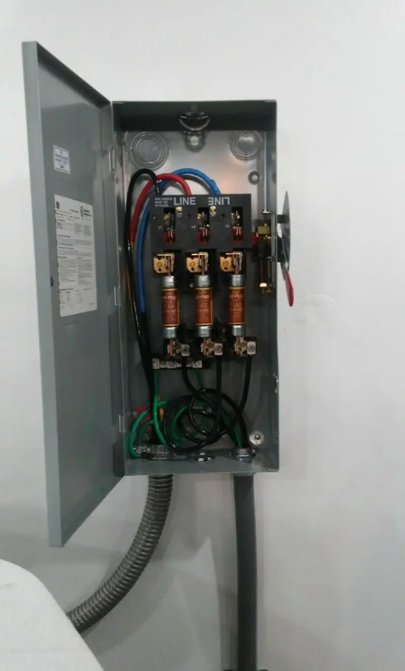 Three-phase disconnect switch installed for Electrical Wiring & Rewiring in White Plains